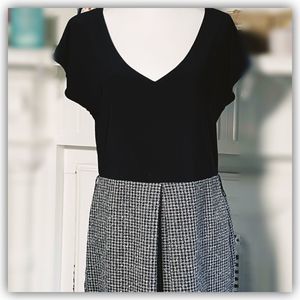 Tana B. Sleeveless Black with Dark Gray Wool Dress - EUC - Size 12